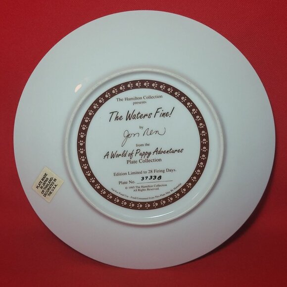VTG Hamilton Collection Decorative Plate The Waters Fine Jon Ren A World of Pupp - Picture 2 of 11